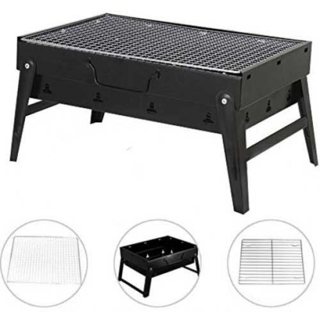 1 Portable Foldable BBQ Barbecue Charcoal Grill in Pakistan